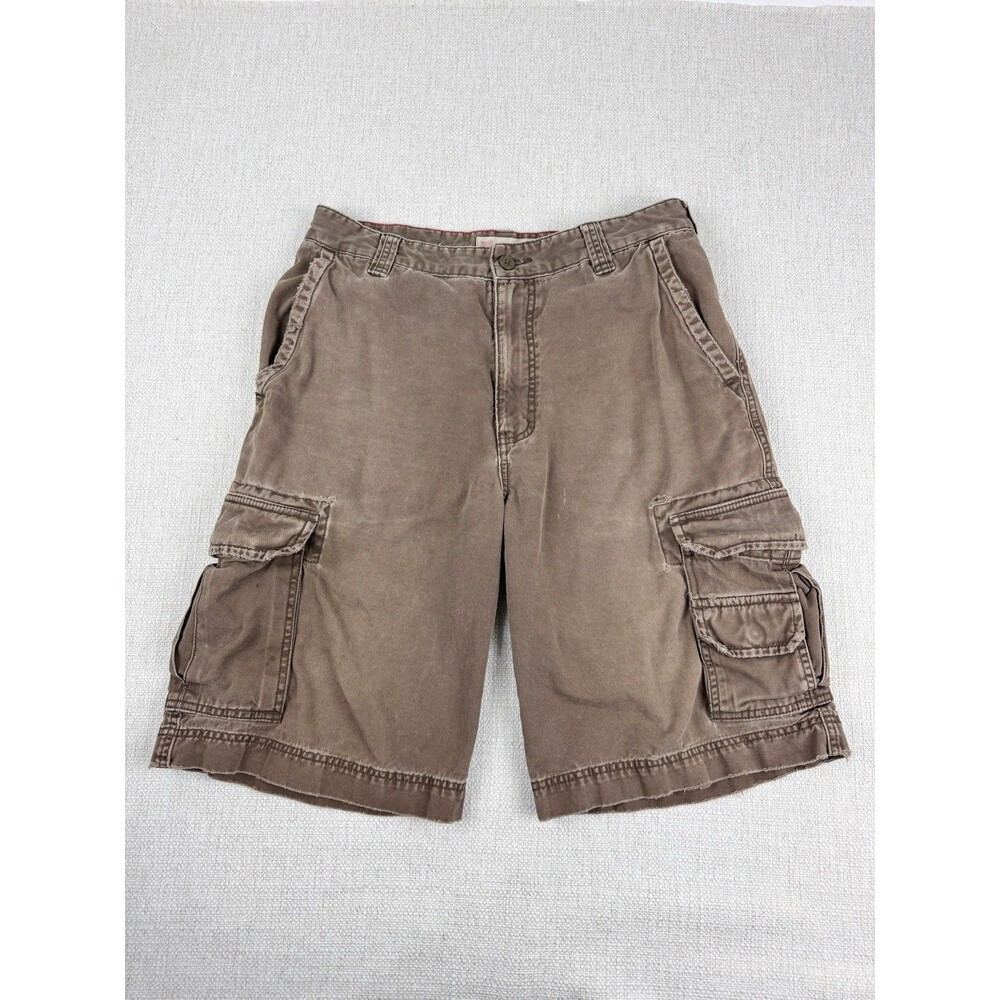 Vintage Y2K Mossimo Cargo Supply Men's Brown Skater Grunge Utility Shorts